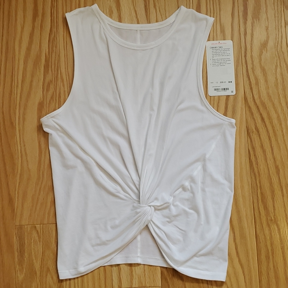 MOVING SALE💥Lululemon White Crescent Tank size 12